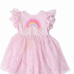 Pink Rainbow Tulle Dress for Toddler